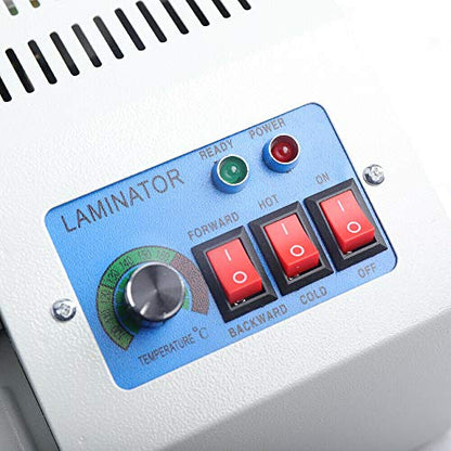 13" Thermal Laminator, 600W Desktop Laminating Machine A3/A4 4 Roller Hot&Cold Film Laminate for Home Office School (US Stock)