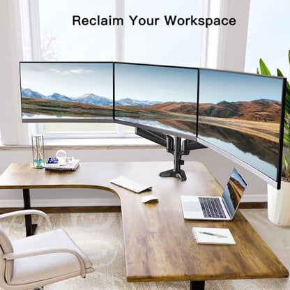 HUANUO Triple Monitor Mount&Laptop Tray