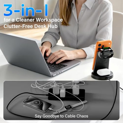 25W Magnetic Fast 3 in 1 Charging Station Wireless Charger Stand
