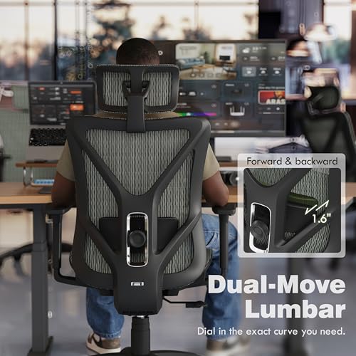 ELABEST Mesh Office Chair,Ergonomic Computer Desk Chair,Sturdy Task Chair- Adjustable Lumbar Support & Armrests,Tilt Function,Comfort Wide Seat,Swivel Home Office Chair (Eucalyptus) - color: Eucalyptus