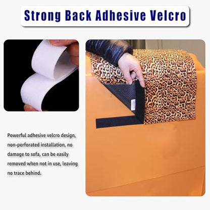 Velvet Recliner Headrest Pillow, Non-Slip Neck Support, Leopard - color: Leopard