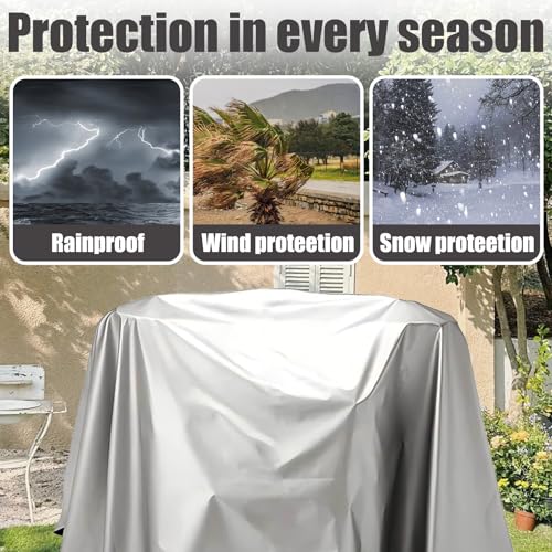 Jumbo Machine Cover, Breathable Rust-Proof, 72.83"x57.87", Silver/Black - size: 72.83inchx57.87inch