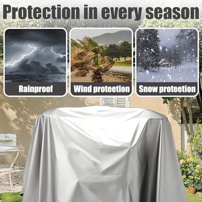 Jumbo Machine Cover, Breathable Rust-Proof, 72.83"x57.87", Silver/Black - size: 72.83inchx57.87inch