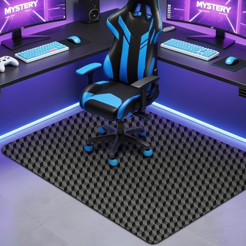 AiBOB Chair Mat for Low Pile Carpet Floors, Flat Without Curling, 36 X 48 in, Office Carpeted Floor Mats for Computer Chairs Desk - color: Black, size: 36'' X 48'' rectangle