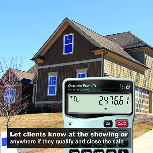Calculated Industries 3415 Qualifier Plus IIIx Advanced Real Estate Mortgage Finance Calculator | Simple Operation | Buyer Pre-Qualifying | Solves Payments, Amortization, ARMs, Combos, FHA, VA, More | Advanced Mortgage Finance, Simple Operation, Buyer Pre
