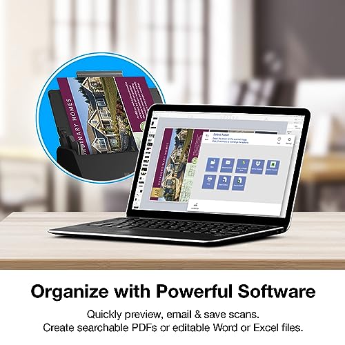 Epson Workforce ES-400 II High-Speed Color Duplex Desktop Document Scanner | For Computers including PC and Mac with Auto Document Feeder and Image Adjustment Tools