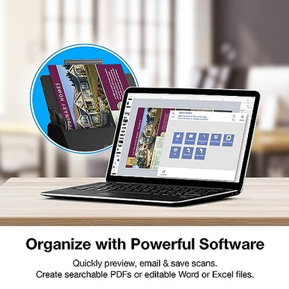 Epson Workforce ES-400 II High-Speed Color Duplex Desktop Document Scanner | For Computers including PC and Mac with Auto Document Feeder and Image Adjustment Tools