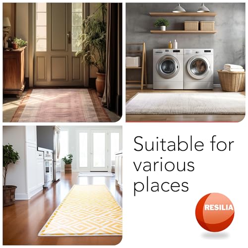 RESILIA Industrial Deep Pile Carpet Runner - Crosshatch Pattern Non Slip Carpet & Rug Protector Mat, Waterproof Clear Plastic Vinyl Floor Covering, 24 Inches Wide x 25 Feet Long, Made in The USA - size: 2' x 25' (Runner)