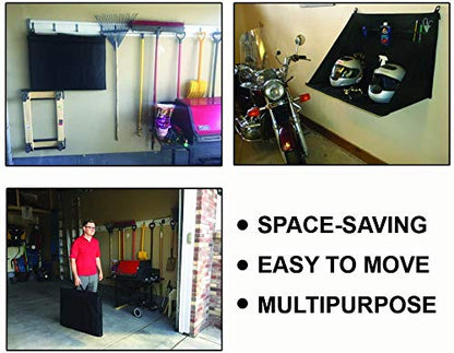 Mini Portable Standing Desk, Workbench, Work Station, Storage for Jobsite, Garage, Office, Shop, Hanging Work Surface, Black (WS3700) - style: Small, 20+ Pockets