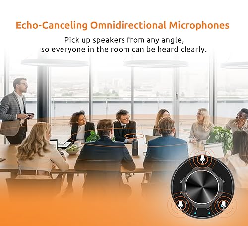 TOUCAN 360-Degree Video Conference Camera, 1080p HD Webcam with 4 Noise Reduction Mics, Speaker, AI Tracking, Works with Zoom, Google Voice, Microsoft Teams and More, for PC/Mac/Tablet - style: SC360+Webcam w/microphones