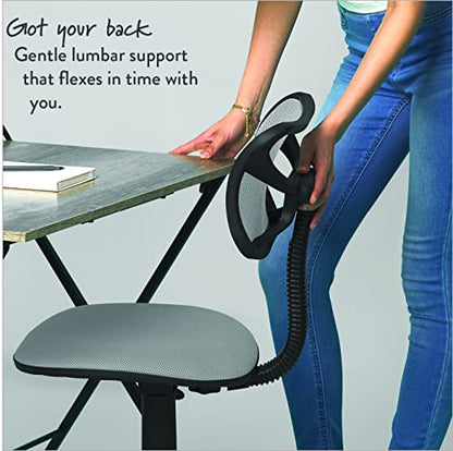 Urban Lifestyle Swivel Mesh Desk Chair, Silver 21D x 21W x 33H in - color: Silver