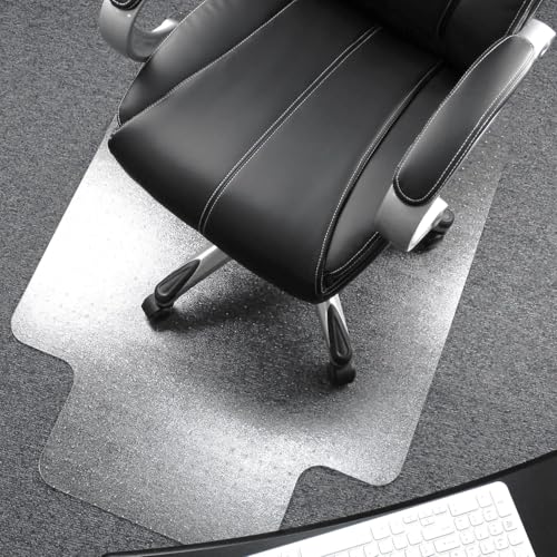 Floortex Ultimat Carpet Chair Mat with Lip, 48-inch x 60-inch, Designed for Medium-Pile Carpet, Clear Polycarbonate (1115227LR)