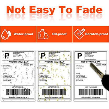4" x 6" Fanfold Labels Direct Thermal Labels, Shipping Package Labels with Perforated line for Thermal Printers (1000 Labels/Stack, 1 Stack) - size: 1 Stacks | 1000 Labels