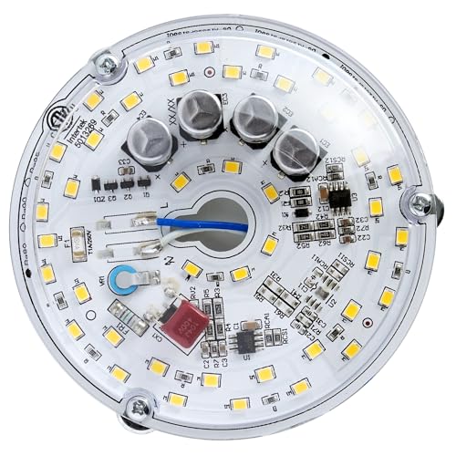 4 inch LED Ceiling Fan Light Retrofit Kit, Ceiling Light Replacement kit, Led Ceiling Flush Light Retrofit PCB,120V 18W 2200LM White 5000K