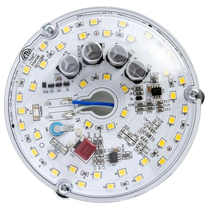 4 inch LED Ceiling Fan Light Retrofit Kit, Ceiling Light Replacement kit, Led Ceiling Flush Light Retrofit PCB,120V 18W 2200LM White 5000K