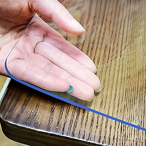 LovePads Clear Desk Mat 16x30 in, 1.5mm Thick Plastic Table Cover Protector - color: Clear 1.5mm, size: 16" x 30" (Rectangular)