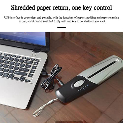 Handheld Paper Shredder Mini Portable USB Auto Paper Shredder Document Cutter Strip Cutting Machine Office Stationery