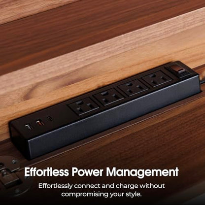 Transformer Table to Desk, Royal Brown | Dining Table to Computer Desk, Work-from-Home Office, Gaming Desk, Study Desk, Space-Saving Furniture - color: Royal Brown