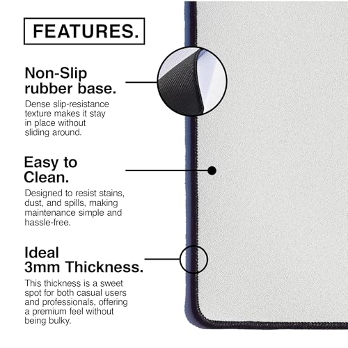 Landers-Peak Gaming Desk Pad, 36" x 17" Aeroglyde Fabric Desk Mat | Western, Durable Surface, Non-Slip Base, Washable Fabric, Smooth Glide, Stable Grip, Keyboard and Mouse Pad for Everyday Use - color: Aeroglyde - Landers-peak
