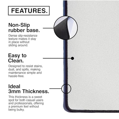 Landers-Peak Gaming Desk Pad, 36" x 17" Aeroglyde Fabric Desk Mat | Western, Durable Surface, Non-Slip Base, Washable Fabric, Smooth Glide, Stable Grip, Keyboard and Mouse Pad for Everyday Use - color: Aeroglyde - Landers-peak