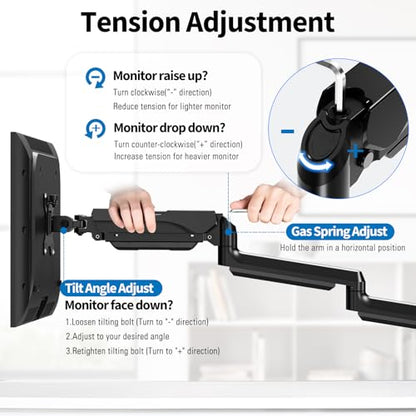 Triple Monitor Desk Mount for Computer Screens up to 32" | Holds up to 19.8 lbs Each, 3 Monitor Arm, Heavy Duty Stand Vesa Mount 75x75, 100x100 - size: Triple