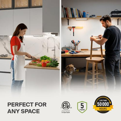 ASD LED Under Cabinet Lighting, 12 inch 5W 325 LM, Dimmable Hardwired Under Cabinet Lights for Kitchen, 3000K Soft/4000K Cool/5000K Daylight, Under Counter Light Fixtures, ETL, Bronze, Bullnose Design - color: 12 Inch Bronze, size: 1 Pack