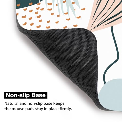 Audimi Small Mouse Pad 6 x 8 Inch, Mini Mouse Pad Thick for Laptop Wireless Mouse Home Office Travel, Portable, Washable (Modern Abstract Leaves) - color: Modern Abstract Leaves