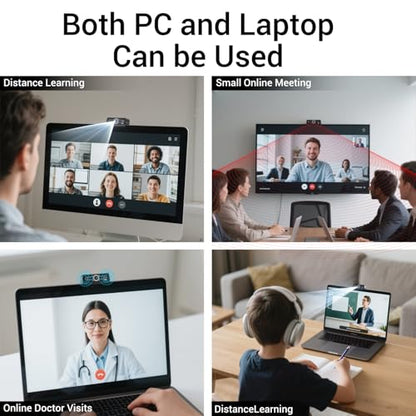 2K Webcam with Microphone, 1440P QHD Web Cam for Desktop Computer, Plug and Play USB Computer Camera for Laptop/PC, Streaming Web Camera with Auto Light Correction for Zoom/Teams/Skype, Mac/Windows - style: K1-2K
