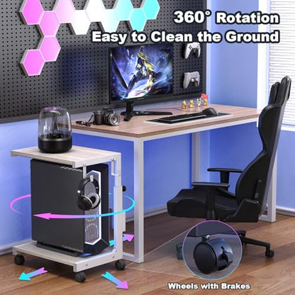 Computer Tower Stand with Charging Station, for Small and Mid-Tower PCs