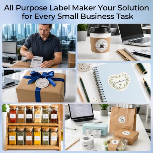 Labeer Bluetooth Thermal Shipping Label Printer, Wireless 4x6 Printer Cyan - color: Cyan