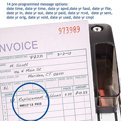 Pyramid Time Systems - 3600SSK1 Time Clock and Document Stamp - size: 5.8 x 6.8 Inch, style: Modern