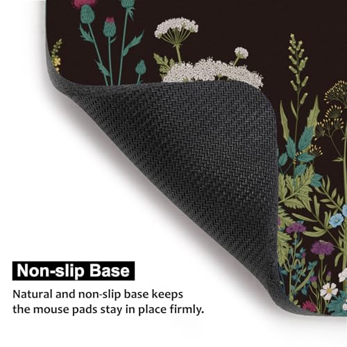 Audimi Small Mouse Pad 6 x 8 Inch, Mini Mouse Pad Thick for Laptop Wireless Mouse Home Office Travel, Portable, Washable (Weeds) - color: Weeds
