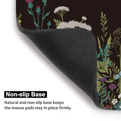 Audimi Small Mouse Pad 6 x 8 Inch, Mini Mouse Pad Thick for Laptop Wireless Mouse Home Office Travel, Portable, Washable (Weeds) - color: Weeds
