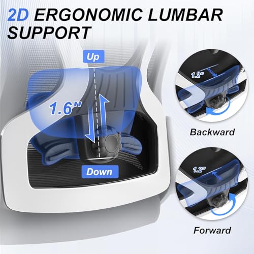 750lbs Ergonomic Office Chair,Upgrade Big and Tall Office Chairs for Heavy People,Mesh High Back Desk Chair with 5D Flip Arms Large Wheels,Adjustable Headrest & Lumbar Support,Wide Chairs - color: Black With Electroplated Color, style: 2 Pack