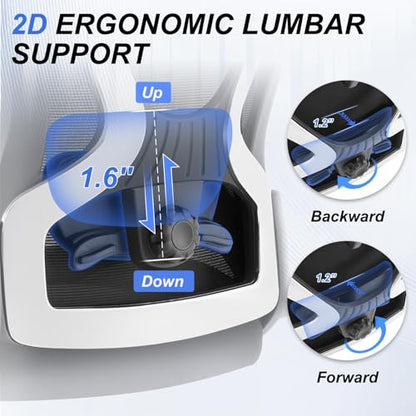750lbs Ergonomic Office Chair,Upgrade Big and Tall Office Chairs for Heavy People,Mesh High Back Desk Chair with 5D Flip Arms Large Wheels,Adjustable Headrest & Lumbar Support,Wide Chairs - color: Black With Electroplated Color, style: 2 Pack