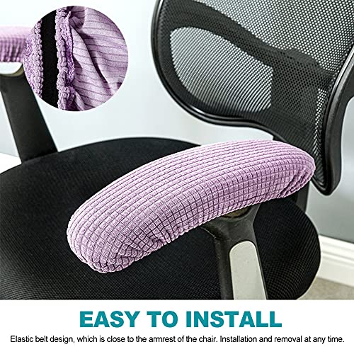 Kakalote Stretchable Office Chair Armrest Covers, 1Pairs Removable Arm Rest Slipcovers Elastic Arm Covers Protectors for Office, Desk, Gaming Chairs(Dark Green-No Padding) - color: Dark Green