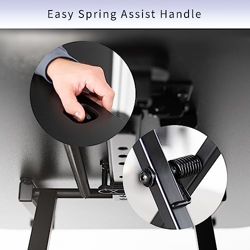 VIVO 26 in Single Top Standing Desk Converter, Ultra-Slim Desk Riser - color: Black, size: 26"