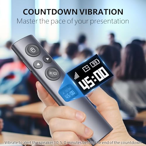 N95s Presentation Remote, Slide Clicker for PowerPoint Presentations | Digital pointer, spotlight, magnifier — works on any screen. Triple‑connect via BT, or plug in the USB‑C / A. 328ft range - color: Green - BLE&USB-A&C
