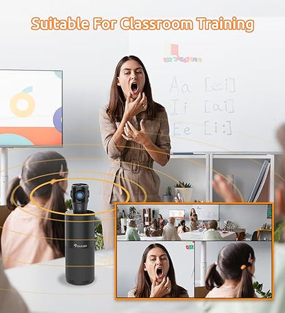 TOUCAN 360-Degree Video Conference Camera, 1080p HD Webcam with 4 Noise Reduction Mics, Speaker, AI Tracking, Works with Zoom, Google Voice, Microsoft Teams and More, for PC/Mac/Tablet - style: SC360+Webcam w/microphones