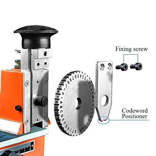 Manual Nameplate Metal Label Stamping Printer Machine Marking Machine for Metal (No.2.5 Codeword Plate) - size: No.2.5 Codeword Plate