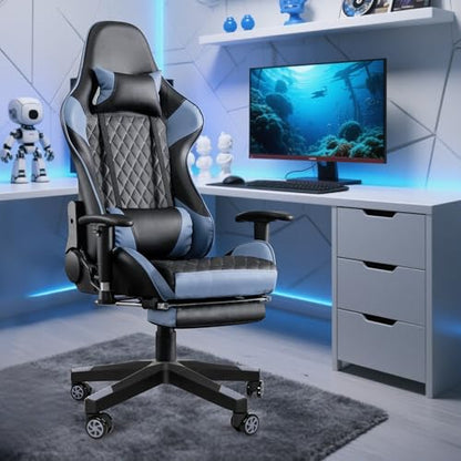 28" Heavy Duty Nylon Gaming Office Chair Base Replacement Part with Wheels | Computer Chair Base Legs with 5 Casters - color: Grey