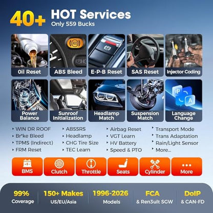 Autel Scanner MaxiCOM MK900: 3000+ Active Tests 40+ Service as MK900-BT | 8 in Up of MK808S MK808BT Pro MX808S, 2026 Bidirectional Diagnostic Tool as MX900 MK900BT, All System, CAN-FD&DOIP, FCA SGW