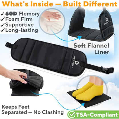 Foot Hammock for Plane Travel, Foot Sling Eases Swelling on Long Flights