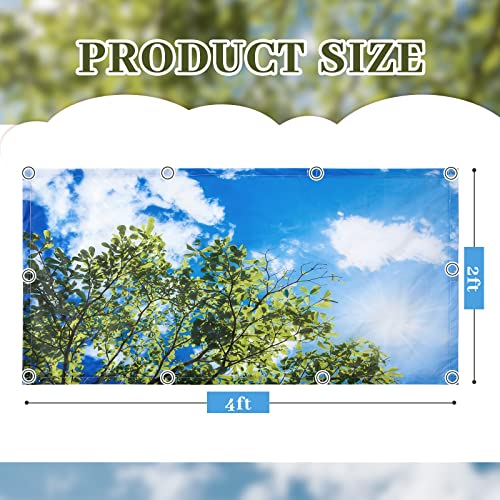 Patelai 4x2 Feet Light Covers for Classroom, Magnetic,Leaves | Sky Cloud Print for Office Decor, Drop Ceiling Compatible, 10 Magnets Included, Filters Harsh Fluorescent Lighting - style: Leaves