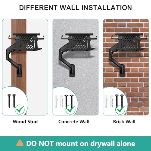 WALI Laptop Wall Mount, Fully Adjustable Laptop Arm Fits 10 to 17" Notebook, 2-in-1 Monitor Wall Mount for 17 to 32" Computer Screen, Holds up to 15.4-22lbs(GSWM001NLP), Black
