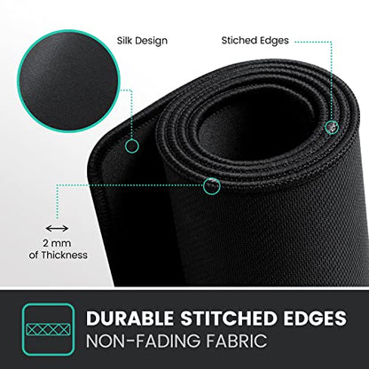 Perixx DX-1000XXL Waterproof Gaming Mouse Pad with Stitched Edge - Non-Slip Rubber Base Design for Laptop or Desktop Computer - XXL Size 35.43x16.93x0.12 Inches - size: 16.9L x 35.4W inches
