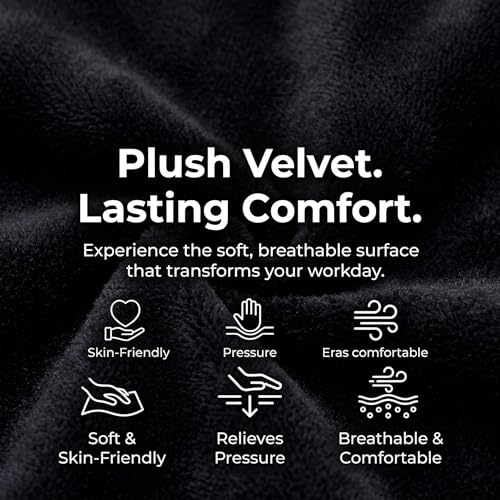 Office Chair Armrest Covers - Memory Foam Arm Pads, Ergonomic Cushions for Elbow & Forearm Pressure Relief, Universal Fit
