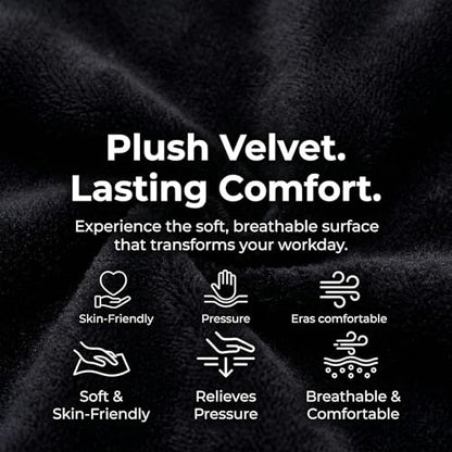 Office Chair Armrest Covers - Memory Foam Arm Pads, Ergonomic Cushions for Elbow & Forearm Pressure Relief, Universal Fit