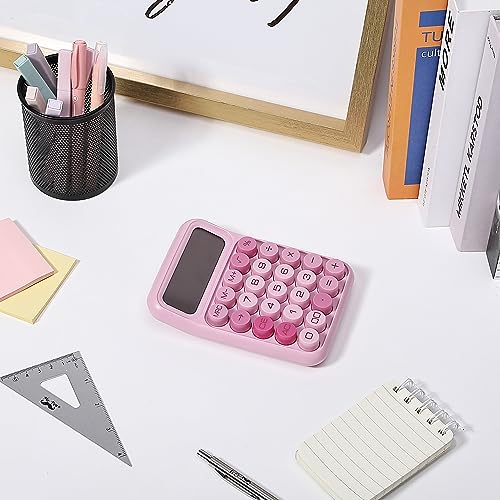 Mr. Pen- Mechanical Switch Calculator, 12 Digit Large LCD Display, Pink | With Big Buttons, Mechanical Switch Calculator for Home, School, Office - color: Pink