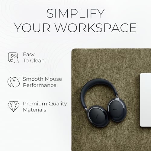 Nordik Felt Desk Mat - Large Felt Desk Pad - Timber Moss Green 35 x 17 in | Premium Desk Matt for Desktop, Full Desk Keyboard Mouse Pad, High Quality Felt and Non-Slip Rubber Liner for Home and Office - color: Timber Moss